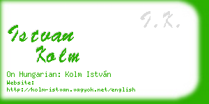 istvan kolm business card
